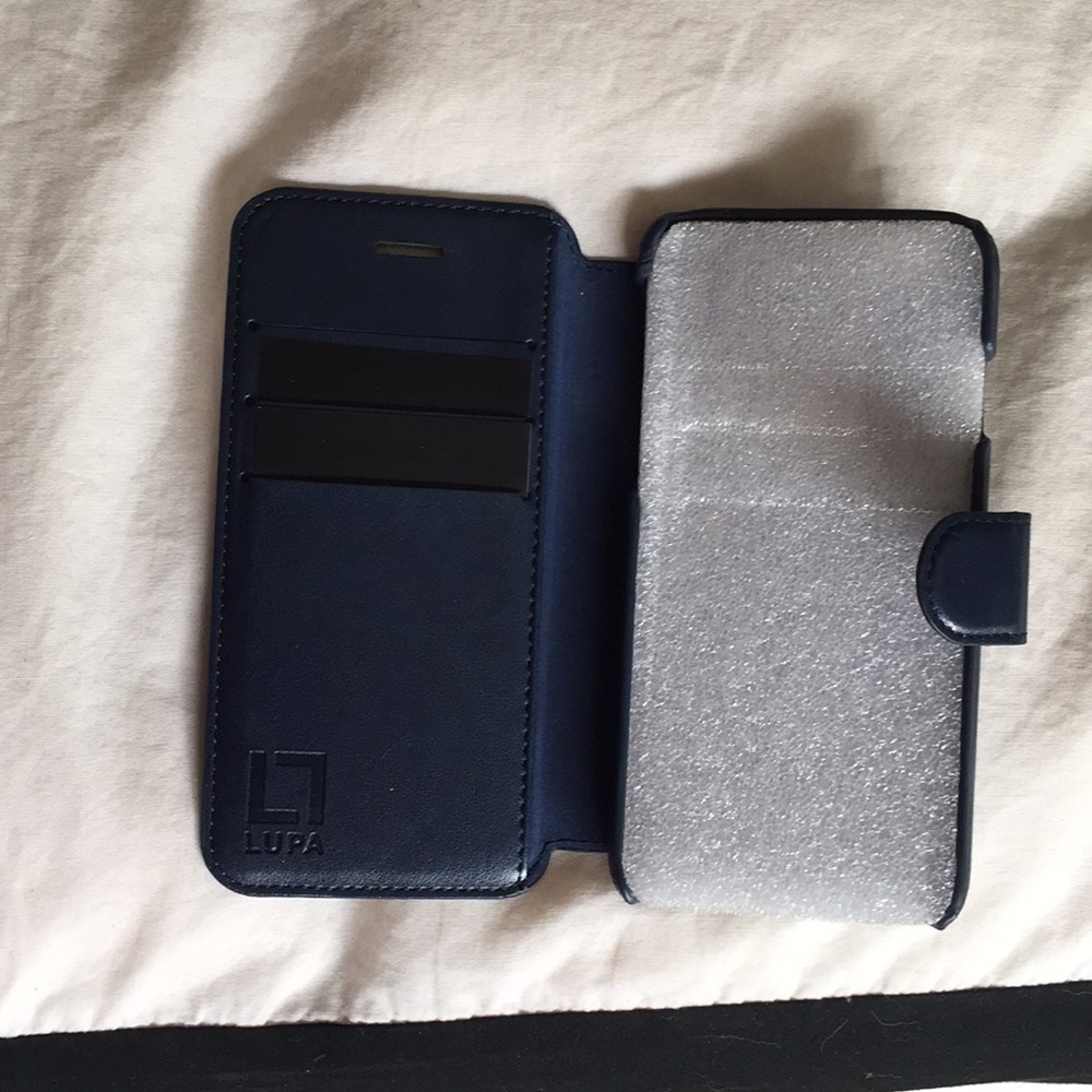 LUPA navy blue I phone wallet case
